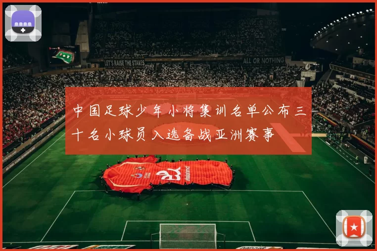 中国足球少年小将集训名单公布三十名小球员入选备战亚洲赛事