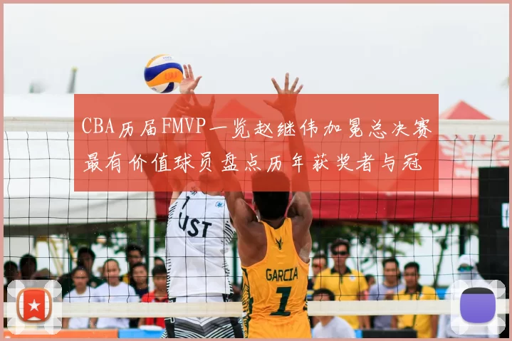 CBA历届FMVP一览赵继伟加冕总决赛最有价值球员盘点历年获奖者与冠军归属